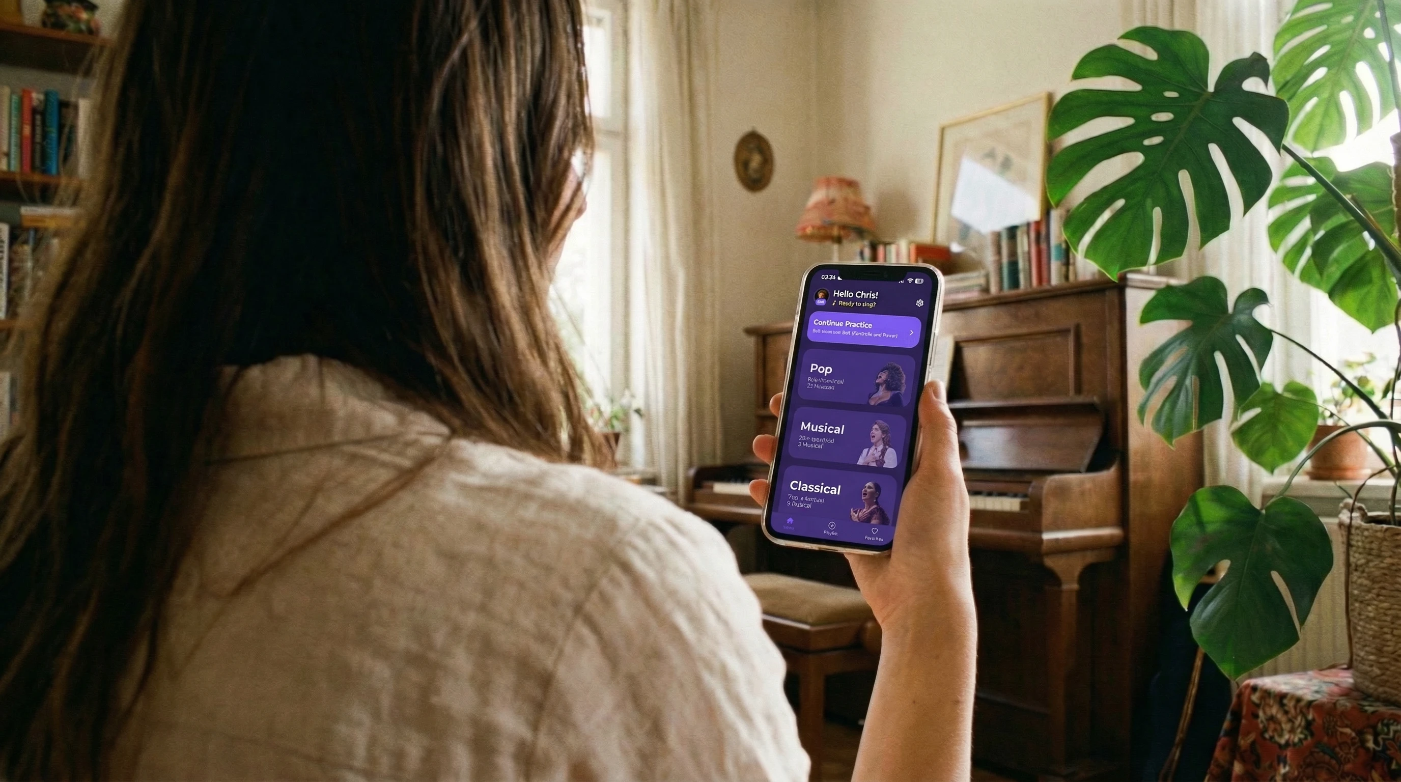 Main screen over the shoulder